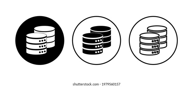 Database icon set. database vector icon