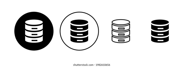 Database icon set. database vector icon