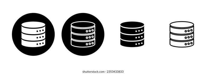 Database icon set. database vector icon