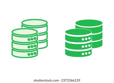 Database icon set. database vector icon