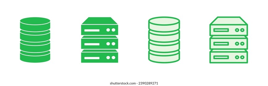 Database icon set. database vector icon