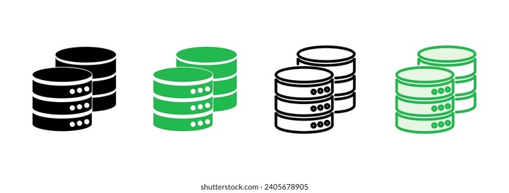 Database icon set. database vector icon