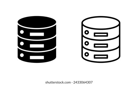 Database icon set. database vector icon