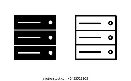 Database icon set. database vector icon