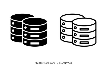 Database icon set. database vector icon