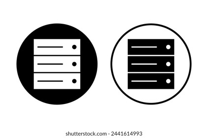 Database icon set. database vector icon