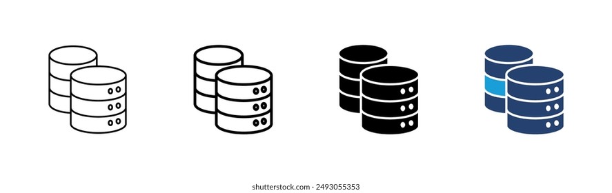 Database icon set. database vector icon