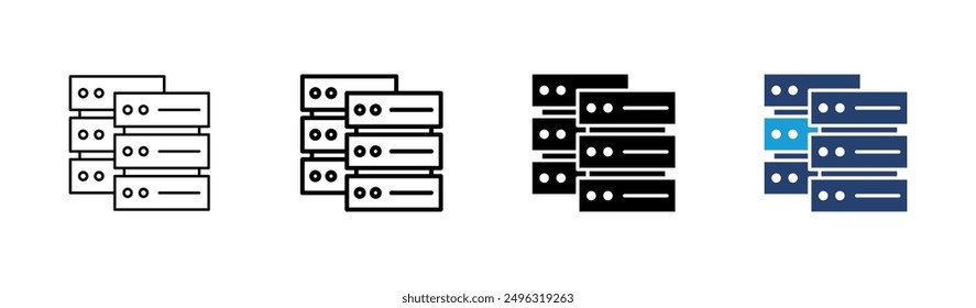 Database icon set. database vector icon