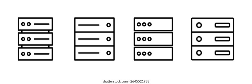 Database icon set. database vector icon