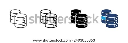 Database icon set. database vector icon