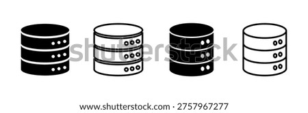 Database icon set. database vector icon