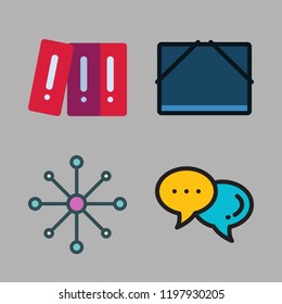 database icon set. vector set about file storage, cloud computing icon, data storage and archives icons set.