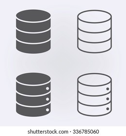 Database icon set . Vector illustration