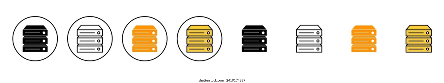 Database icon set vector. database sign and symbol