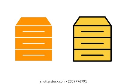 Database icon set for web and mobile app. database sign and symbol