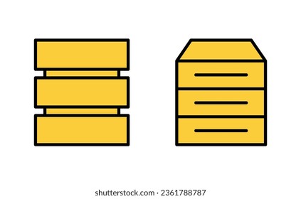 Database icon set for web and mobile app. database sign and symbol