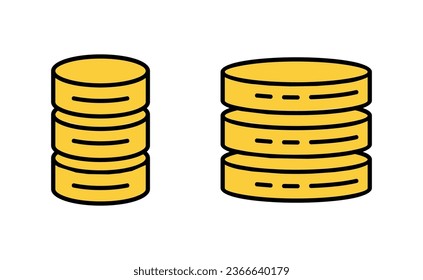 Database icon set for web and mobile app. database sign and symbol