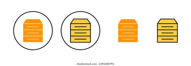 Database icon set for web and mobile app. database sign and symbol