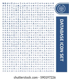 Database icon set,clean vector