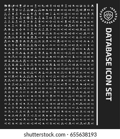 Database icon set,clean vector