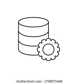 database icon with setting sign