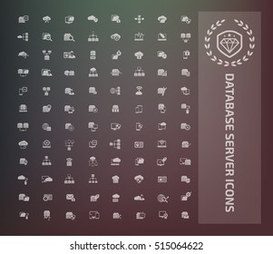 Database icon set,vector