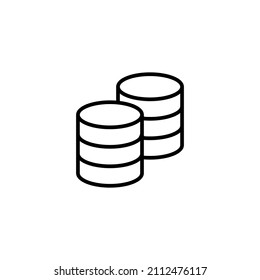 Icono de base de datos. signo y símbolo de base de datos