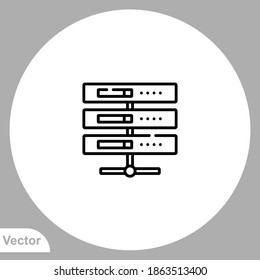 Database icon sign vector,Symbol, logo illustration for web and mobile