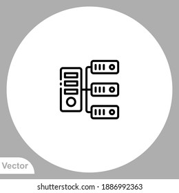 Database icon sign vector,Symbol, logo illustration for web and mobile