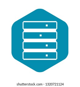 Database icon in simple style isolated on white background