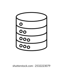 Database icon. simple thin line icon.