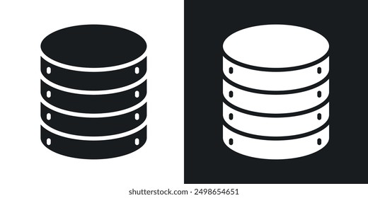 Database icon in solid style