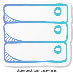 Database icon in sticker color style. Hardisk, file server