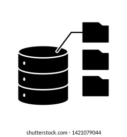 Database Icon. Storage Data Illustration As A Simple Vector Sign & Trendy Symbol for Design and Websites, Presentation or Mobile Application.