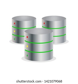 Database Icon. Storage Data Illustration. Applied as Trendy Symbol for Design Elements, Websites, Presentation and Application - Vector. 