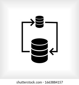 Database Icon. Storage Network, Data Management Symbol for Design, Presentation, Website or Apps Elements - Vector. 