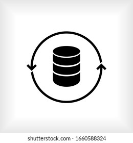 Datenbanksymbol. Speichernetzwerksymbol. Symbol für Datenverwaltung Logo-Komponente - Vektorillustration.