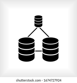 Database Icon. Storage Network Symbol. Data Management Icon. Logo Component - Vector.