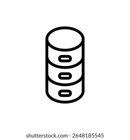 Símbolo de ícono de base de datos para App y Sitios web. símbolo de base de datos