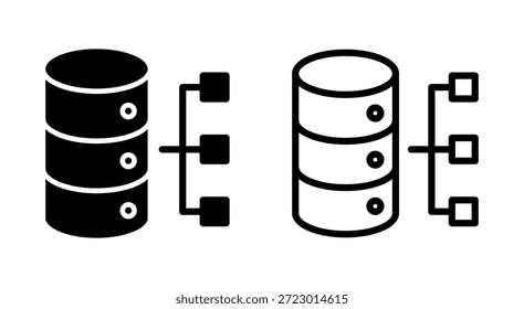 Datenbank-Symbol für Apps und Websites. Datenbankzeichen und -symbol