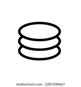Database Icon Symbol Black Outline High Quality Vector. EPS10