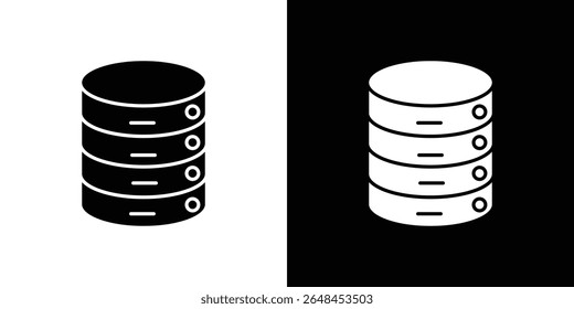 Database icon symbol collection. Flat vector stock illustration.