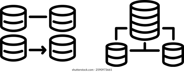 "Database Icon – Symbol of Data Management, Storage, and Digital Information Systems"