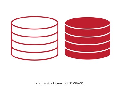 Database icon Symbol mark in filled style