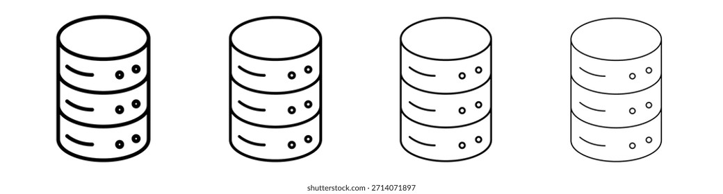 Conjunto de pictogramas de iconos de base de datos