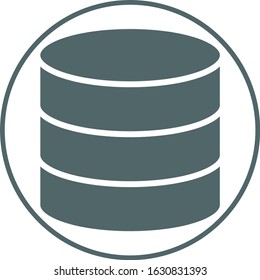 Database icon. Database symbol. Vector illustration