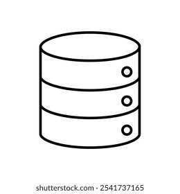 Database icon Thin line vector illustration set