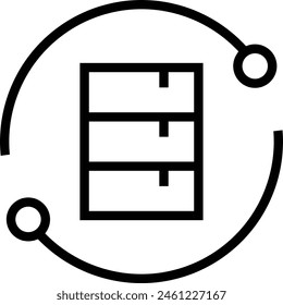 database icon. Thin linear style design isolated on white background