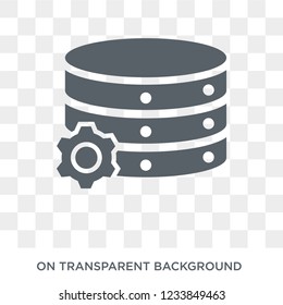 Database icon. Trendy flat vector Database icon on transparent background from Programming collection. 