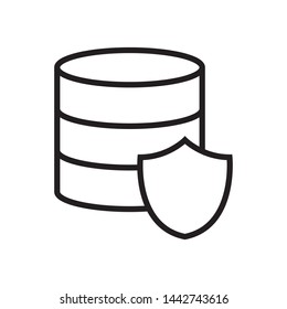 Database icon in trendy outline style design. Vector graphic illustration. Suitable for website design, logo, app, and ui. Editable vector stroke. EPS 10.